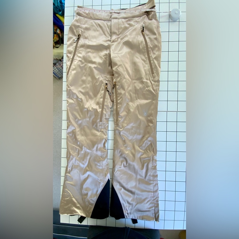 SPYDER Women Ski Pants in Light Gold Size 8 - EXCELLENT PreOwned